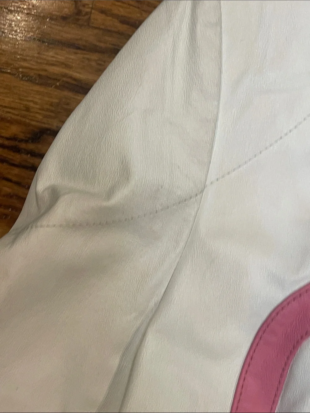 Classic White Women's Wilson’s Leather Jacket with Pink Trim ladies L - Picture 12 of 16